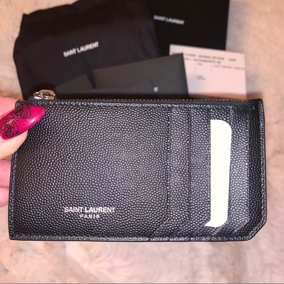 Saint Laurent Handbags - SAINT LAURENT ZIP CASE WITH FRONT CARD SLOTS
